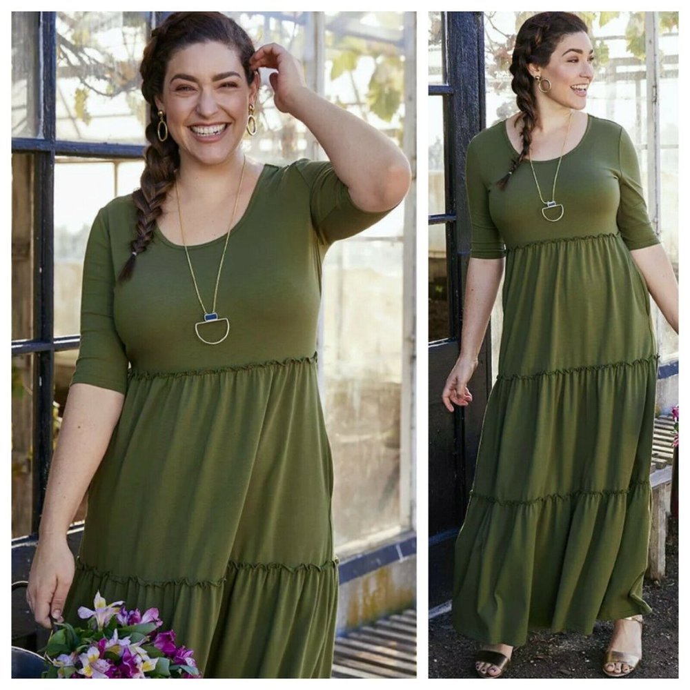 Matilda Jane Size S Brand New Day Maxi Dress Green New In Bag New NWT #2734